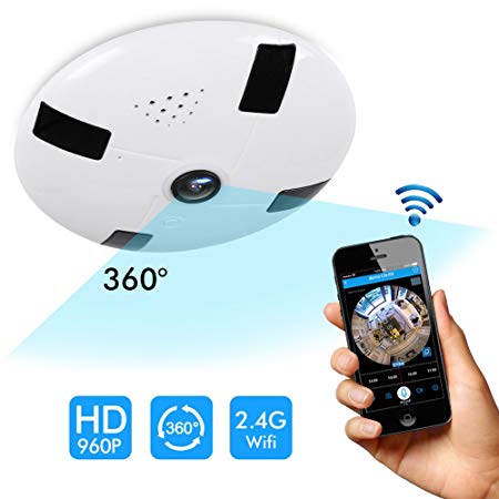 360 Degree Panoramic HD Camera Wireless IP Home Security Camera Fisheye with IR Night Vision and Motion Detection For Iphone Android APP Remote Control