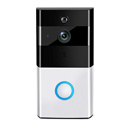 WIFI Video Doorbell, YINXN Greet Smart Doorbell 720P HD Wide-angle Lens Security Camera with Real-Time 2-Way Talk, Night Vision, PIR Motion Detection and App Remote Control for IOS and Android