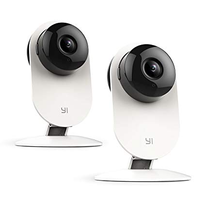 YI Home Camera, Security Camera Wireless IP Surveillance Camera with Night Vision Activity Detection Alert Baby Monitor, Remote Monitor with iOS, Android App - Cloud Service Available (2 Pack)