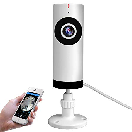 Mini Wireless IP Security Camera with Speaker by Phone 720P WiFi Surveillance System for Home Baby Elder Pet Nanny Monitor Night Vision Cameras White