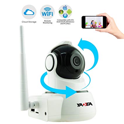 Home IP Camera, YADEA 720P HD Wireless IP Security Surveillance WIFI Camera with Night Vision Motion Detection Alert for Baby Pet Nanny-Cloud Storage Service Available