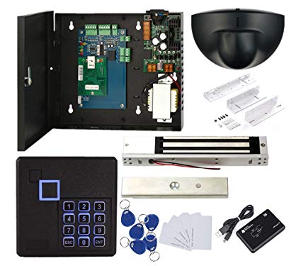 Single Control the Systems Kit Exit Motion Sensor 600lbs Electronmagnetic Lock ZL Bracket Power Box Keypad Reader RFID Keyfobs/Cards