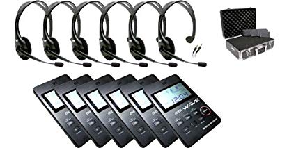 Williams Sound DWS COM 6 Digi-Wave Wireless Intercom System, Four independent groups can be operating simultaneously within a range of up to 100 feet outdoors/200 feet indoors