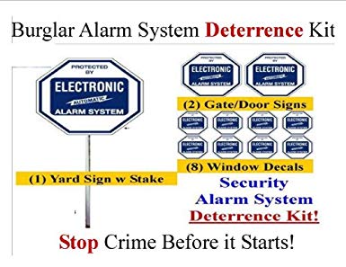 Security Sign & Security Decal - Kit #102 Burglar Alarm Warning Deterrence System