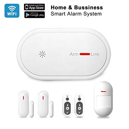 ESLIBAI Wireless Alarm System,433MHz 2G GSM&2.4Ghz WIFI Bussiness Home Security System DIY Kit with Auto-dialer,PIR Motion Sensor,Door/Window Magnetic Sensors,Expandable 32 Sensors for Home and Office