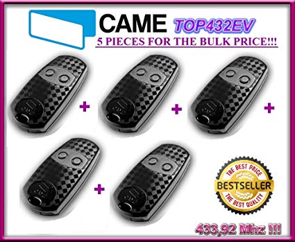 5 X CAME TOP432EV 2-channel remote controls, 433,92Mhz 2 buttons. Top quality ORIGINAL REMOTES FOR THE BULK PRICE!!! Brand new!!!